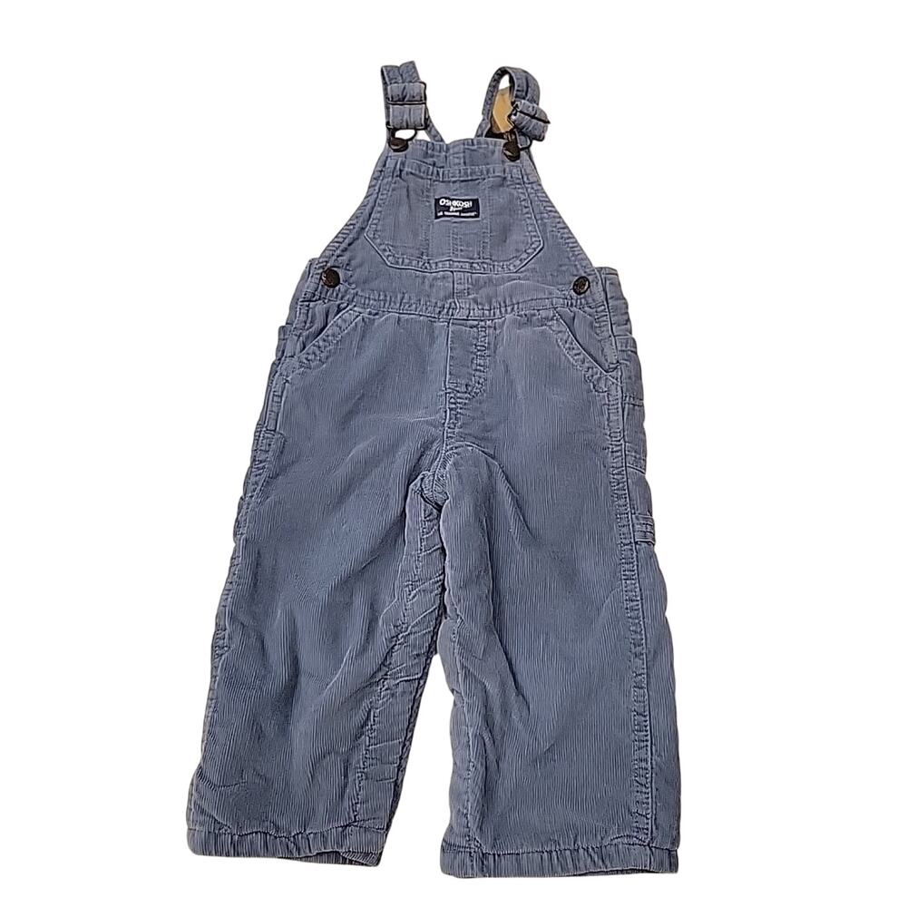 Vintage OshKosh B’gosh Overalls 18 Months Blue Corduroy Made in USA Baby Toddler